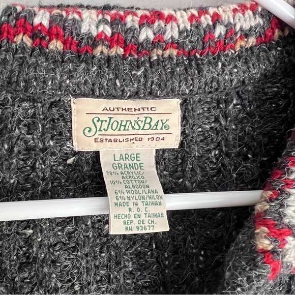 Vintage St. John's Bay Zip Up Sweater - Picture 7 of 7